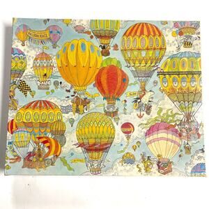 Vintage Susan Sturgill 1984 Hot Air Balloon Race 18"x24" Sealed Puzzle RARE HTF